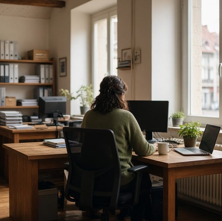 Small office with desks and computers